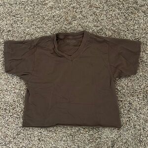 John Galt Cropped Brown T Shirt